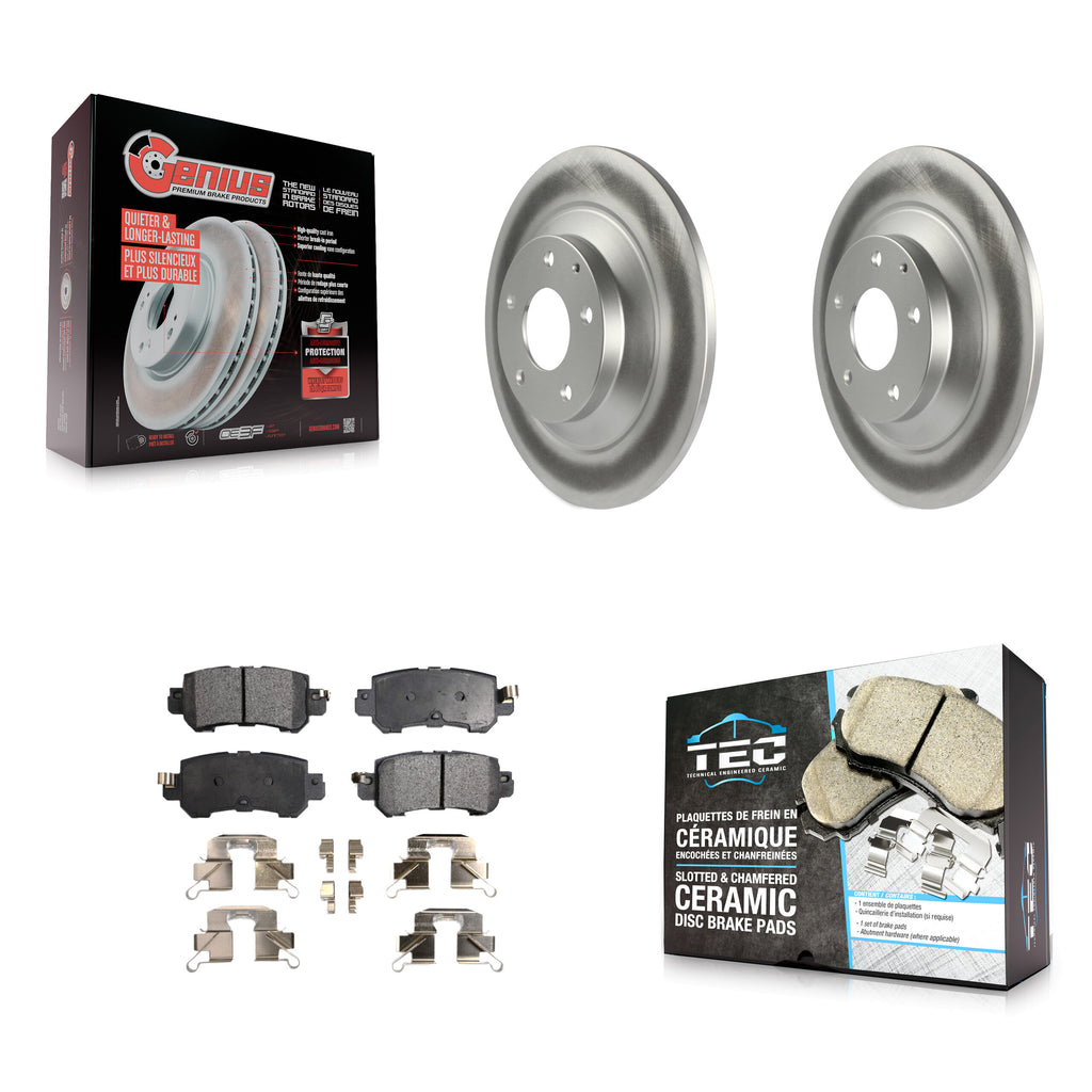 Kit de rotors de frein à disque à revêtement arrière et de plaquettes en céramique pour Mazda CX-5 