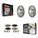 Rear Coated Disc Brake Rotors And Ceramic Pads Kit For Mazda CX-5