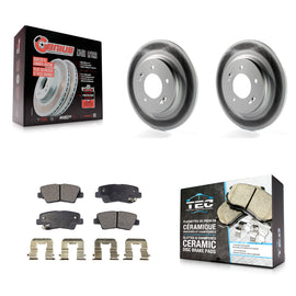 Rear Coated Disc Brake Rotors And Ceramic Pads Kit For Hyundai Sonata Azera