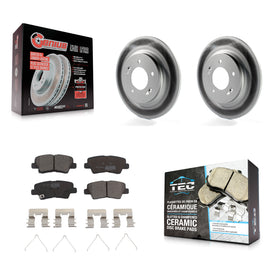 Rear Coated Brake Rotor Ceramic Pad Kit For Hyundai Sonata Kia Optima Elantra GT