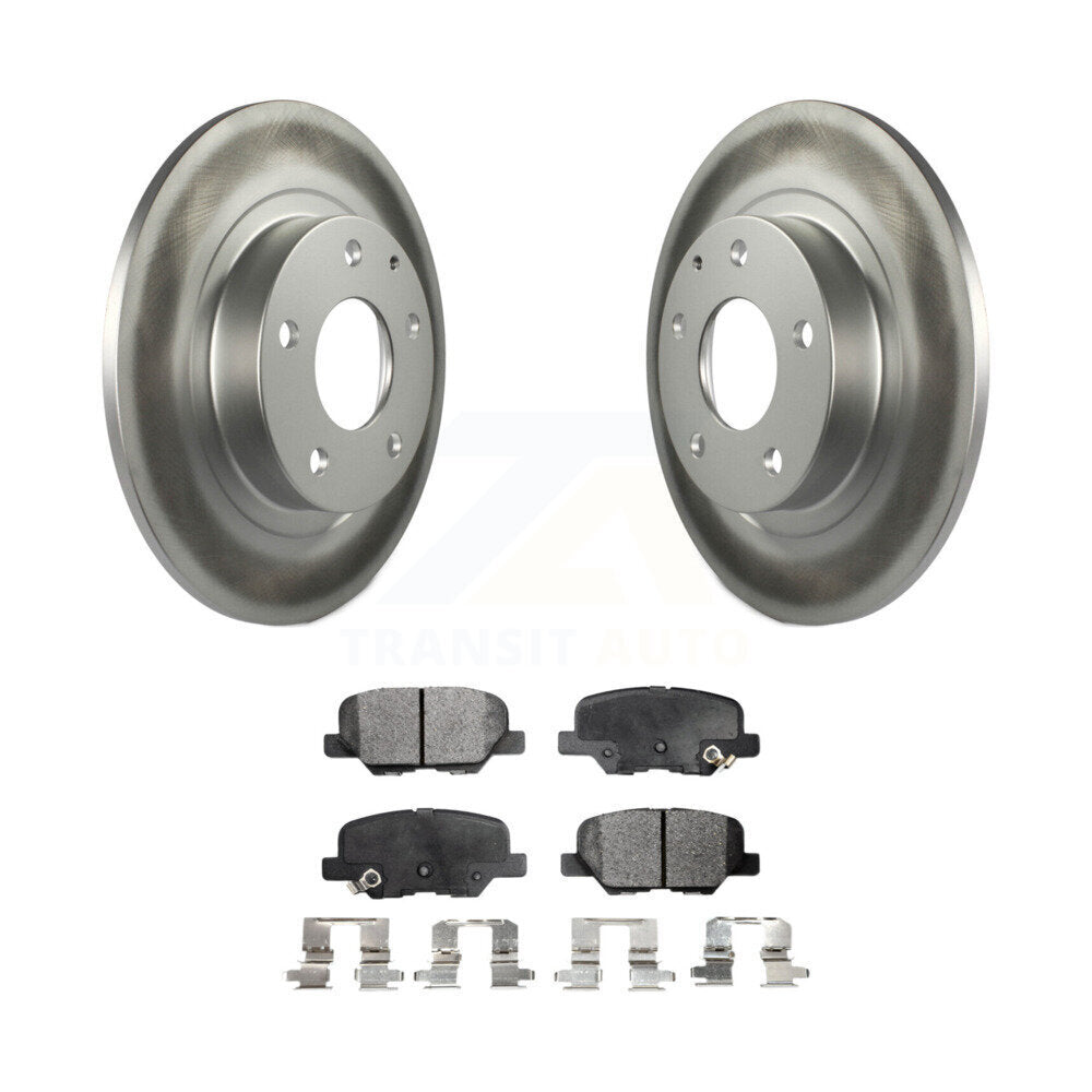 Rear Coated Disc Brake Rotors And Ceramic Pads Kit For 2014-2015 Mazda 6