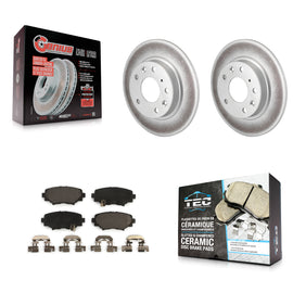 Rear Coated Disc Brake Rotors And Ceramic Pads Kit For Mazda 3 Sport