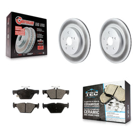 Rear Coated Disc Brake Rotors And Ceramic Pads Kit For Subaru Outback Legacy WRX