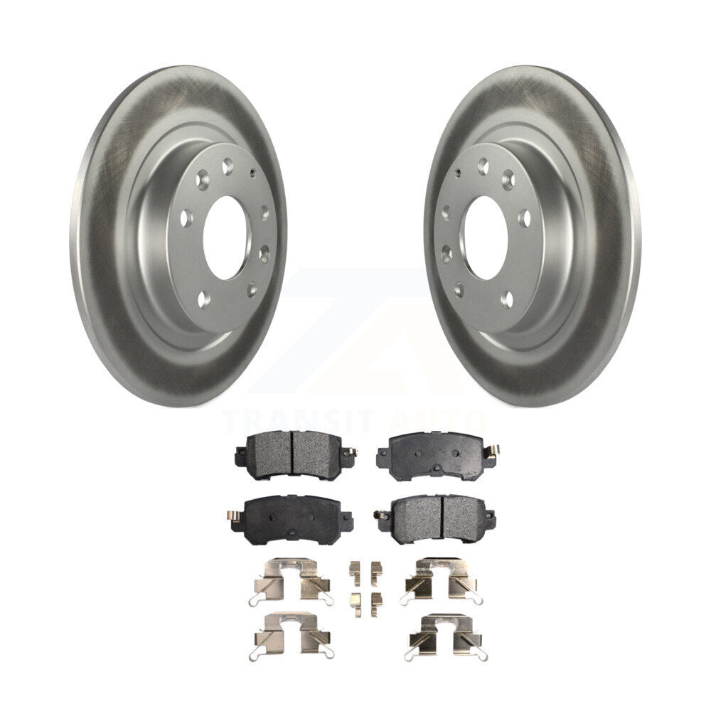 Kit de rotors de frein à disque à revêtement arrière et de plaquettes en céramique pour Mazda CX-3 2016 – 2018 