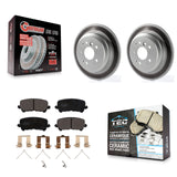 Rear Coated Disc Brake Rotors Ceramic Pad Kit For Honda Pilot Ridgeline Passport