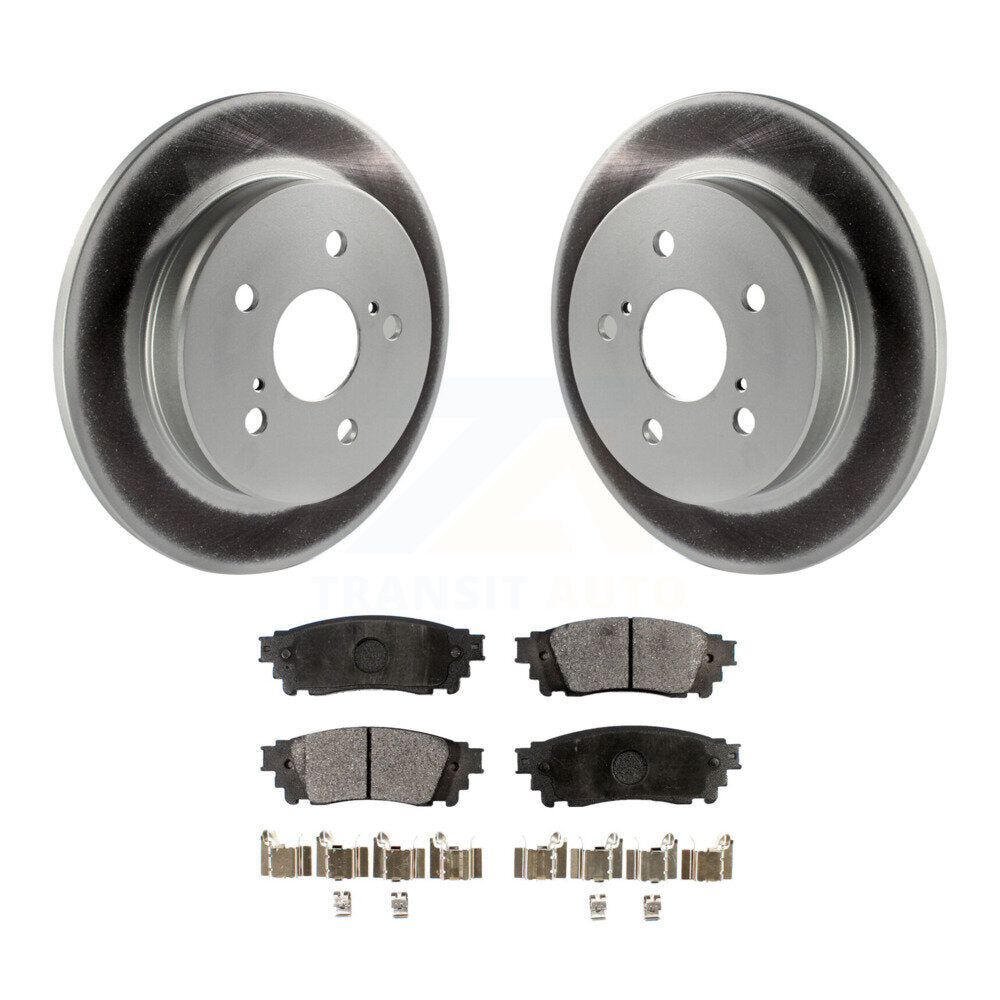 Rear Coated Brake Rotors Ceramic Pad Kit For Toyota Camry RAV4 Lexus NX200t C-HR