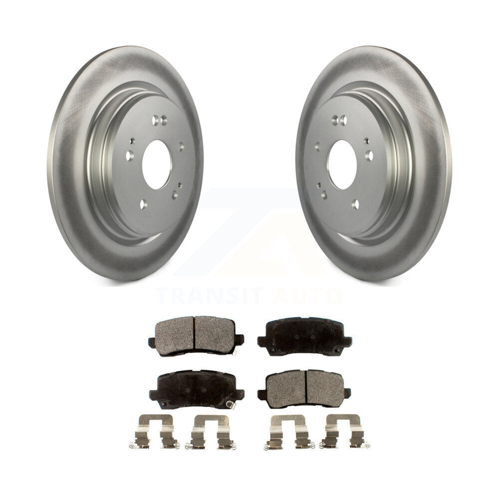 Rear Coated Disc Brake Rotors And Ceramic Pads Kit For 2015-2020 Acura TLX