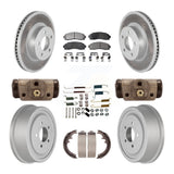 Front Rear Coated Brake Rotor Ceramic Pad & Drum Kit (9Pc) For Ford Ranger Mazda