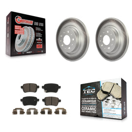 [Rear] 2014-2020 Fiat 500L Premium Coated Rotors & Ceramic Pads Brake Kit For Max Braking
