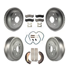 Charger l'image dans la galerie, Front Rear Coated Brake Rotor Ceramic Pad Drum Kit (7Pc) For Chevrolet Silverado