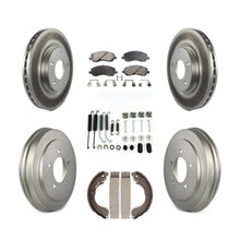 Charger l'image dans la galerie, Front Rear Coat Brake Rotors Ceramic Pad Drum Kit (7Pc) For Jeep Patriot Compass