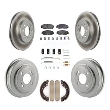 Charger l&#39;image dans la galerie, Front Rear Coat Brake Rotors Ceramic Pad Drum Kit (7Pc) For Honda Civic Acura EL