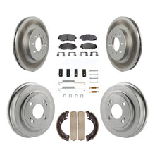 Load image into Gallery viewer, Front Rear Coat Brake Rotors Ceramic Pad Drum Kit (7Pc) For Honda Civic Acura EL