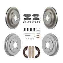 Load image into Gallery viewer, Front Rear Coated Disc Brake Rotors Ceramic Pad &amp; Drum Kit (7Pc) For Honda Civic