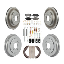 Load image into Gallery viewer, Front Rear Coated Disc Brake Rotors Ceramic Pad And Drum Kit (7Pc) For Honda Fit