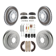 Load image into Gallery viewer, Front Rear Coated Disc Brake Rotors Ceramic Pad &amp; Drum Kit (7Pc) For Honda Civic