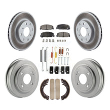 Load image into Gallery viewer, Front Rear Coated Disc Brake Rotors Ceramic Pad &amp; Drum Kit (7Pc) For Honda Civic