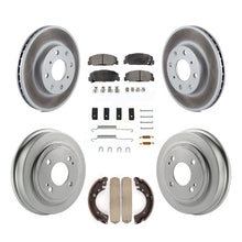 Load image into Gallery viewer, Front Rear Coated Disc Brake Rotors Ceramic Pad &amp; Drum Kit (7Pc) For Honda Civic