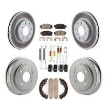 Load image into Gallery viewer, Front Rear Coated Disc Brake Rotors Ceramic Pad &amp; Drum Kit (7Pc) For Honda Civic