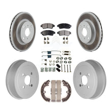 Load image into Gallery viewer, Front Rear Coated Brake Rotors Ceramic Pad Drum Kit (7Pc) For Toyota Corolla Geo