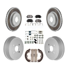 Charger l&#39;image dans la galerie, Front Rear Coated Disc Brake Rotor Ceramic Pad Drum Kit (7Pc) For Toyota Corolla