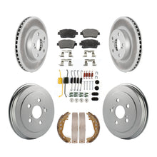 Load image into Gallery viewer, [Front+Rear] 04-07 Toyota Prius Coated Rotor Drum Brake Kit &amp; Ceramic Pads For Max Braking