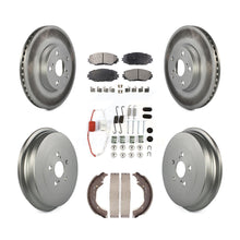 Charger l&#39;image dans la galerie, Front Rear Coated Disc Brake Rotor Ceramic Pad Drum Kit (7Pc) For Toyota Corolla