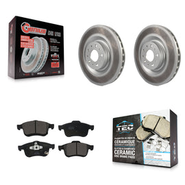 [Front] 2014-2020 Fiat 500L Premium Coated Rotors & Ceramic Pads Brake Kit For Max Braking