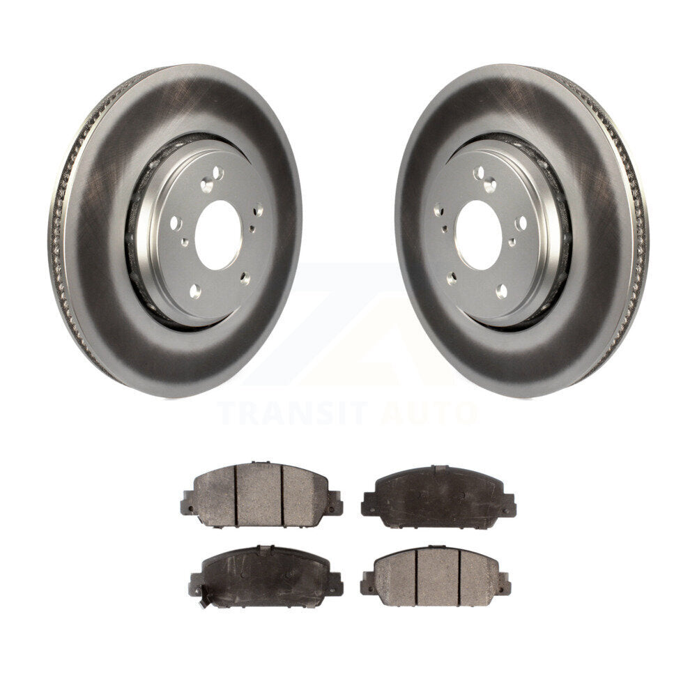 Front Coated Disc Brake Rotors And Ceramic Pads Kit For Honda Accord