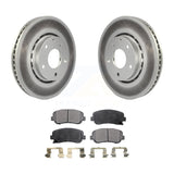 Front Coated Disc Brake Rotors And Ceramic Pads Kit For Mazda CX-5