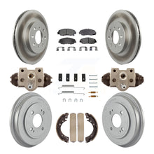 Load image into Gallery viewer, Front Rear Coated Disc Brake Rotors Ceramic Pad &amp; Drum Kit (9Pc) For Honda Civic