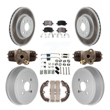 Charger l'image dans la galerie, Front Rear Coat Brake Rotors Ceramic Pad Drum Kit (9Pc) For Toyota Corolla Prizm
