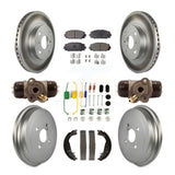Front Rear Coated Disc Brake Rotor Ceramic Pad & Drum Kit (9Pc) For Toyota Yaris