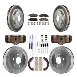 Front Rear Coated Brake Rotor Ceramic Pad Drum Kit (9Pc) For Chevrolet Silverado