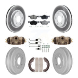 Front Rear Coated Brake Rotor Ceramic Pad & Drum Kit (9Pc) For Ford Escape Mazda