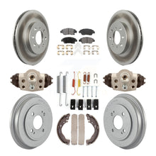 Charger l&#39;image dans la galerie, Front Rear Coated Disc Brake Rotors Ceramic Pad And Drum Kit (9Pc) For Honda Fit