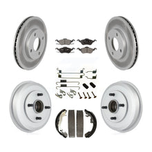 Charger l&#39;image dans la galerie, Front Rear Coated Disc Brake Rotor Ceramic Pad And Drum Kit (7Pc) For Ford Focus