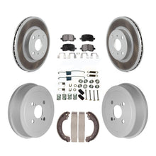 Charger l'image dans la galerie, Front Rear Coated Disc Brake Rotor Ceramic Pad Drum Kit (7Pc) For Toyota Corolla