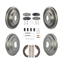 Load image into Gallery viewer, Front Rear Coated Disc Brake Rotors Ceramic Pad &amp; Drum Kit (7Pc) For Honda Civic