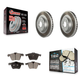 Front Coated Brake Rotor Ceramic Pad Kit For Volvo V70 With 300mm Diameter