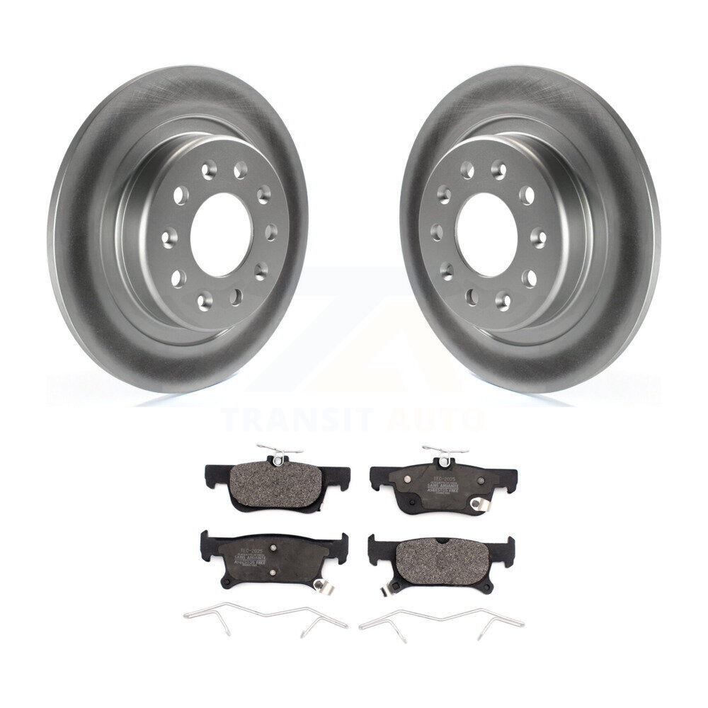 Rear Coated Disc Brake Rotors And Ceramic Pads Kit For Buick Envision