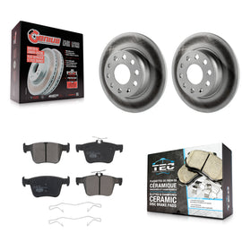 Rear Coat Disc Brake Rotor Ceramic Pad Kit For Audi A3 Quattro Volkswagen e-Golf
