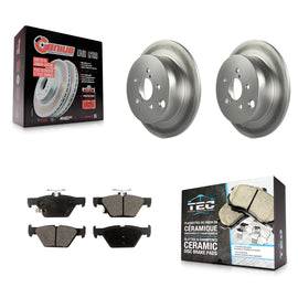 Rear Coated Disc Brake Rotors And Ceramic Pads Kit For Subaru Crosstrek