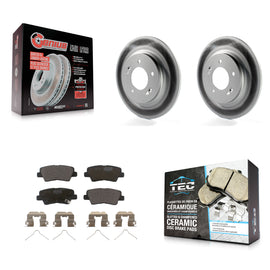 Rear Coated Disc Brake Rotors Ceramic Pad Kit For Kia Niro Hyundai Ioniq Soul EV