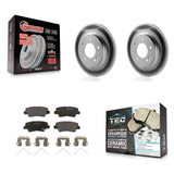 Rear Coated Disc Brake Rotors Ceramic Pad Kit For Kia Niro Hyundai Ioniq Soul EV