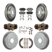 Charger l&#39;image dans la galerie, [Front+Rear] 01-05 Toyota Echo Coated Rotor Drum Brake Kit &amp; Ceramic Pads For Max Braking