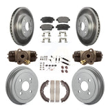 [Front+Rear] 01-05 Toyota Echo Coated Rotor Drum Brake Kit & Ceramic Pads For Max Braking