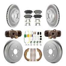 Load image into Gallery viewer, [Front+Rear] 2008 Toyota Prius Coated Rotor Drum Brake Kit &amp; Ceramic Pads For Max Braking