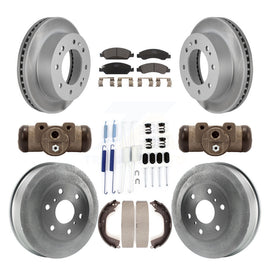 Front Rear Coated Rotors Ceramic Pad Drum Kit (9Pc) For Chevrolet Silverado 1500