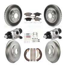 Charger l&#39;image dans la galerie, Front Rear Coat Disc Brake Rotor Ceramic Pad Drum Kit (9Pc) For Volkswagen Jetta